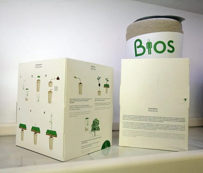 Urna cineraria biodegradabile ecologica per cremazione